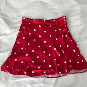 Urban Outfitters Red Polka Dot Skirt